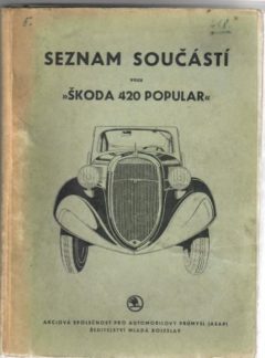 Seznam součástí vozu Škoda 420 Popular (originál)