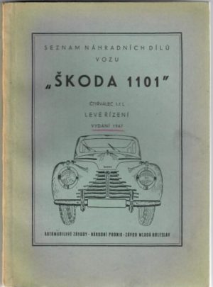 Seznam náhradních dílů vozu Škoda 1101 (originál)