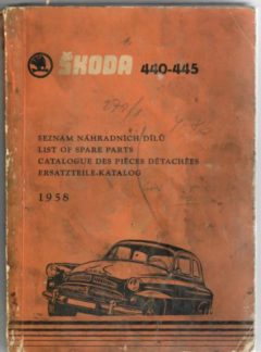 Škoda 440-445, Seznam náhradních dílů