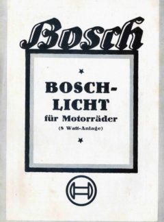 Bosch – Licht für Motorräder (8 watt-Anlage)