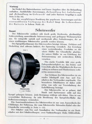 Bosch – Licht für Motorräder (8 watt-Anlage)