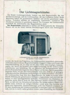 Der Lichtmagnetzünder Bosch D2A