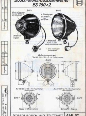 Bosch-Motorradscheinwerfer ES150x2