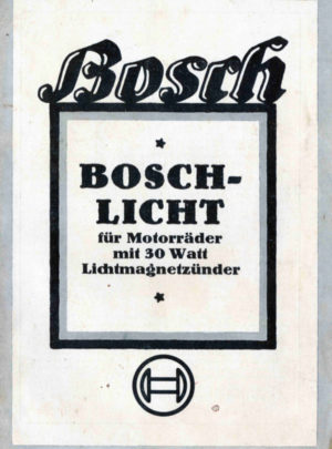 Bosch Licht für Motorräder mit 30 Watt Lichtmagnetzünder