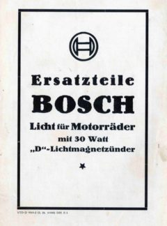 Ersatzteile Bosch Licht für Motorräder mit 30 Watt „D“ Lichtmagnetzünder
