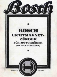 Bosch Lichtmagnet-zünder für Motorräder (30 Watt-anlage)