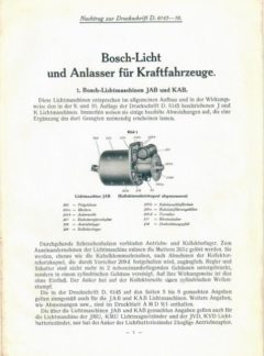 Bosch Licht und Anlasser für Kraftfahrzeuge