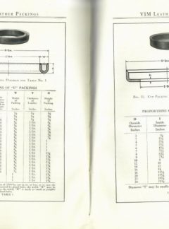 VIM Leather Packings for Water, Air and Oil
