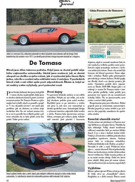 Motor Journal De Tomaso Pantera Motor Journal De Tomaso Pantera