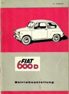 Fiat 600 D Betriebsanleitung