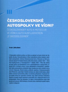 České století motorismu II – Motorismus jako prostředek volného času, Sylvie Zouharová Dyková, Jana Fricová (Eds.)