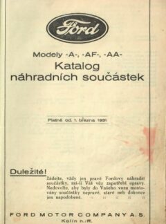 Ford katalog náhradních součástek