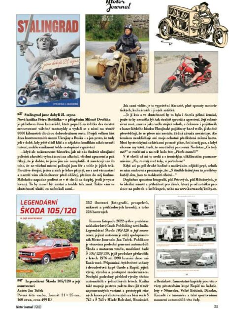 Motor Journal 2023/01 nové knihy stalingrad škoda 105/120 Motor Journal 2023/01 nové knihy stalingrad škoda 105/120