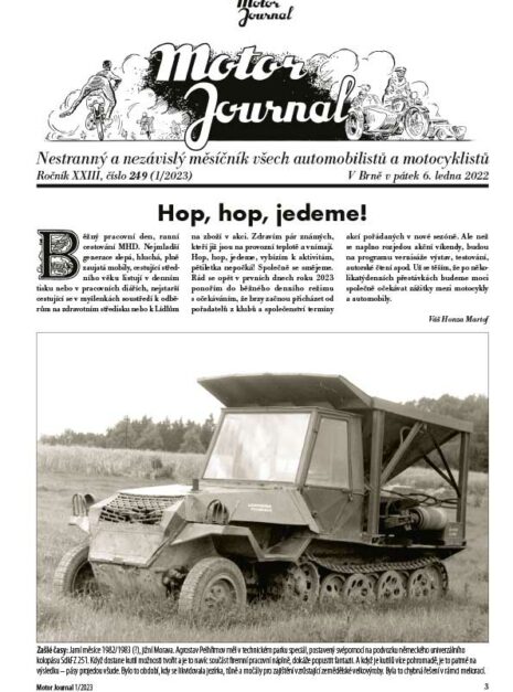 Motor Journal 2023/01 uvodnik Motor Journal 2023/01 uvodnik