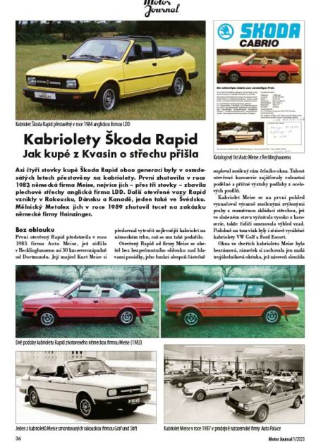 Motor Journal 2023/01 škoda Rapid cabrio Motor Journal 2023/01 škoda Rapid cabrio