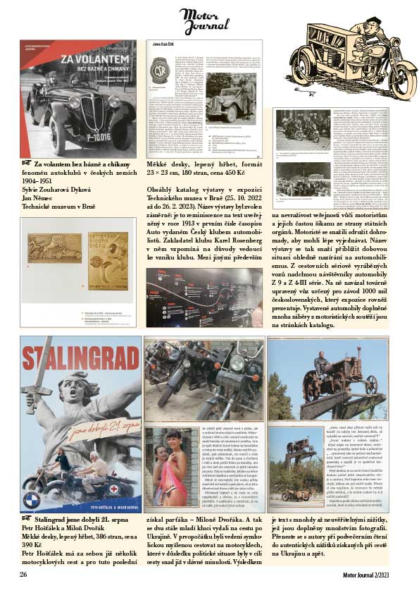 Motor Journal 2023/02 nové knihy za volantem bez bázně a chikany stalingrad hošťálek dvořák