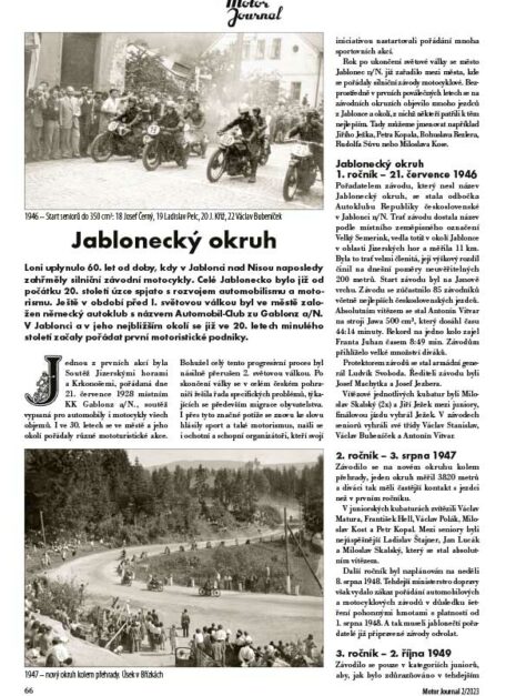Motor Journal 2023/02 Jablonecký okruh Motor Journal 2023/02 Jablonecký okruh