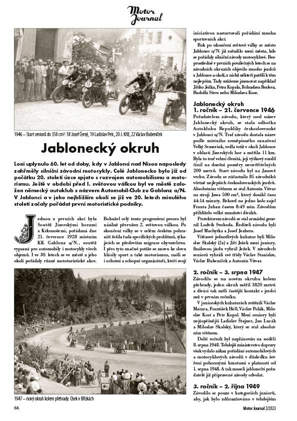 Motor Journal 2023/02 Jablonecký okruh