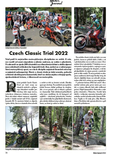 Motor Journal 2023/02 Czech Classic Trial 2022 Motor Journal 2023/02 Czech Classic Trial 2022