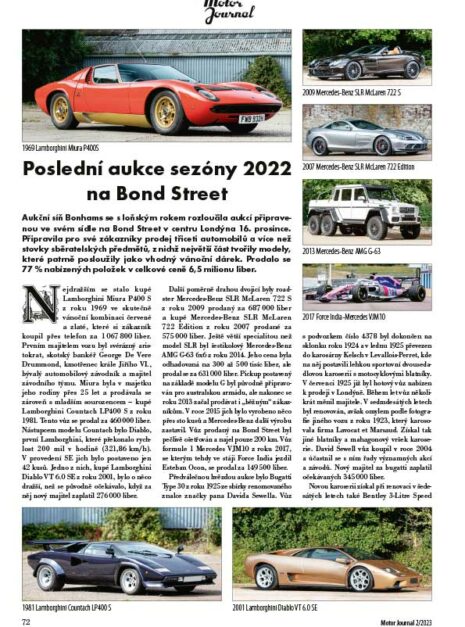Motor Journal 2023/02 aukce Bonhams Bond Street Motor Journal 2023/02 aukce Bonhams Bond Street
