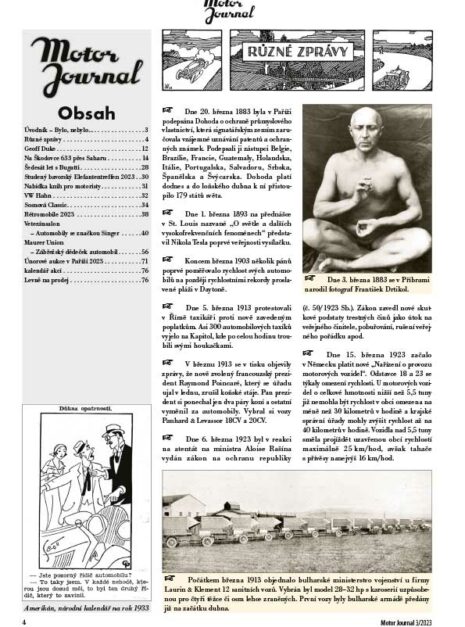 Motor Journal 2023/03 obsah Motor Journal 2023/03 obsah