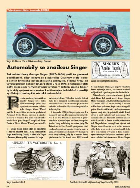 Motor Journal 2023/03 Singer 9 Nine Le Mans Motor Journal 2023/03 Singer 9 Nine Le Mans