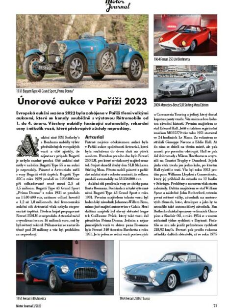 Motor Journal 2023/03 aukce Retromobile Motor Journal 2023/03 aukce Retromobile