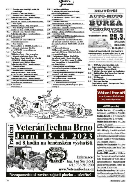 Motor Journal 2023/03 inzerce Motor Journal 2023/03 inzerce