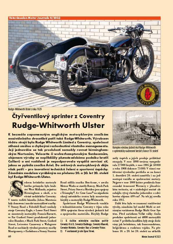 Motor Journal 04/2023 Rudge Whitworth Ulster 1929