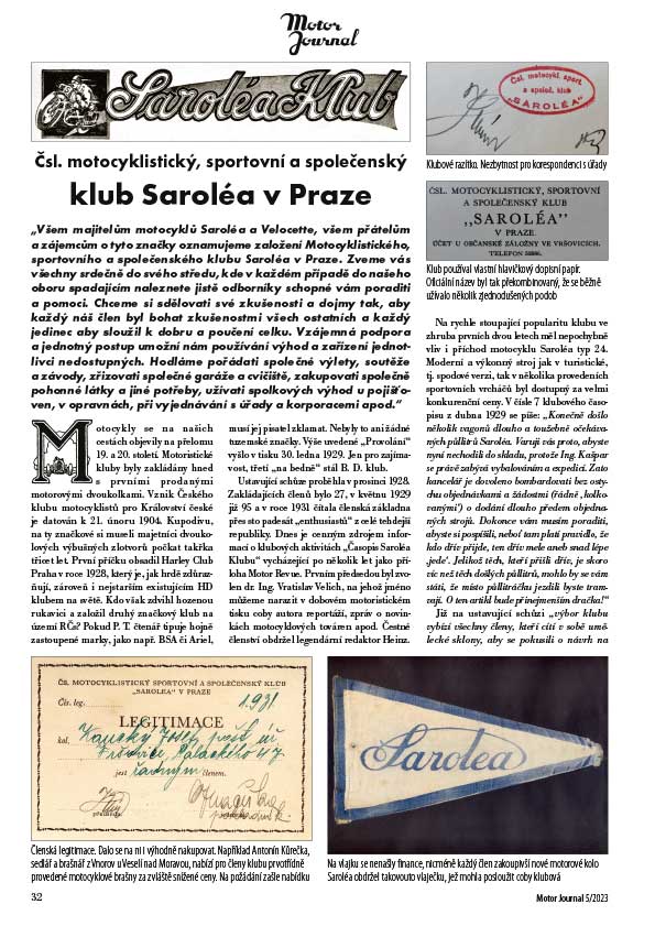 Motor Journal 5/2003 Saroléa klub v Praze