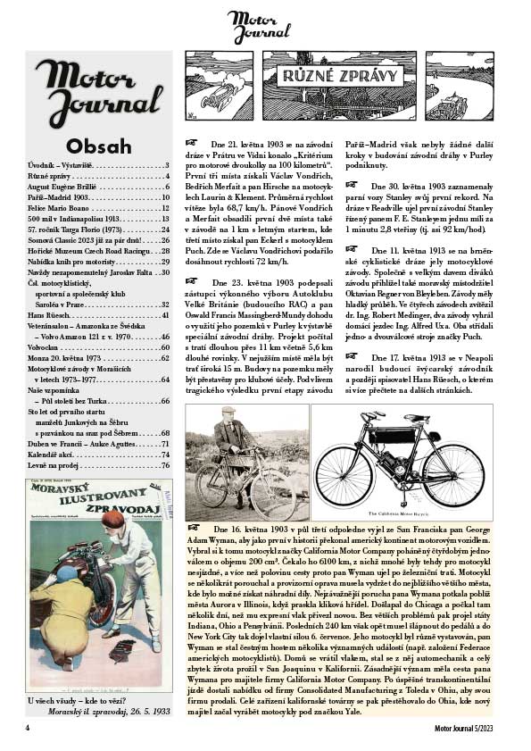 Motor Journal 5/2003 obsah