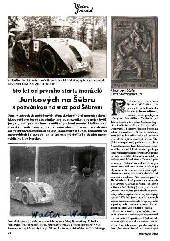 Motor Journal 5/2003 Šébr Schoberbergrennen Junek