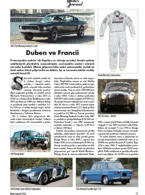 MJ_2023_05-71 Motor Journal 5/2003 aukce Aguttes