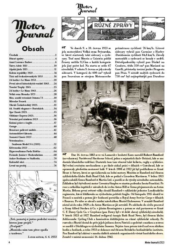 Motor Journal 6/2023 obsah