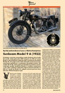 Motor Journal 6/2023 Sunbeam model 9A (1933)