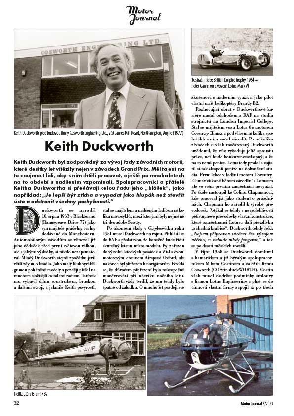 Motor Journal 8/2023 – Keith Duckworth
