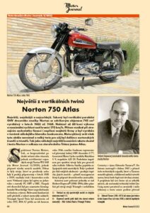 Motor Journal 8/2023 – Veteránsalon – Největší z vertikálních twinů – Norton 750 Atlas