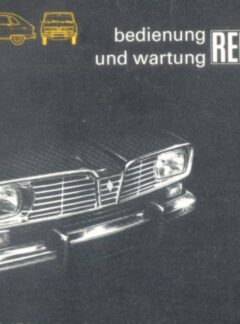 Renault 16 bedienung und wartung