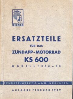 Ersatzteile für das Zündapp-Motorrad KS 600